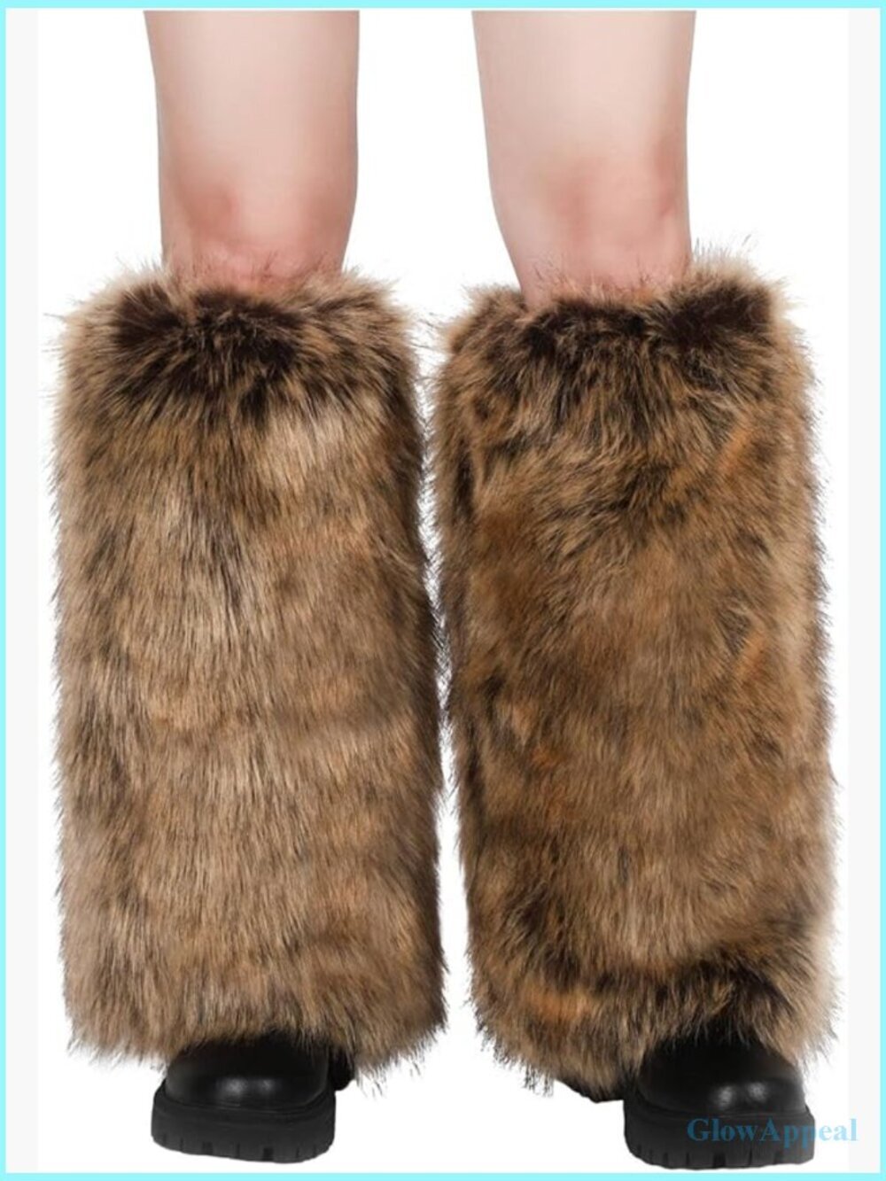 Faux Fur Leg Warmers Long Furry Winter Boot Socks Women